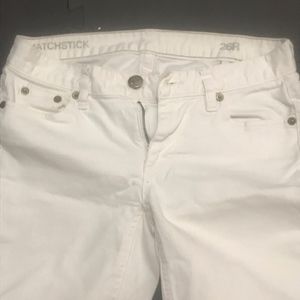 J Crew Matchstick White Jeans